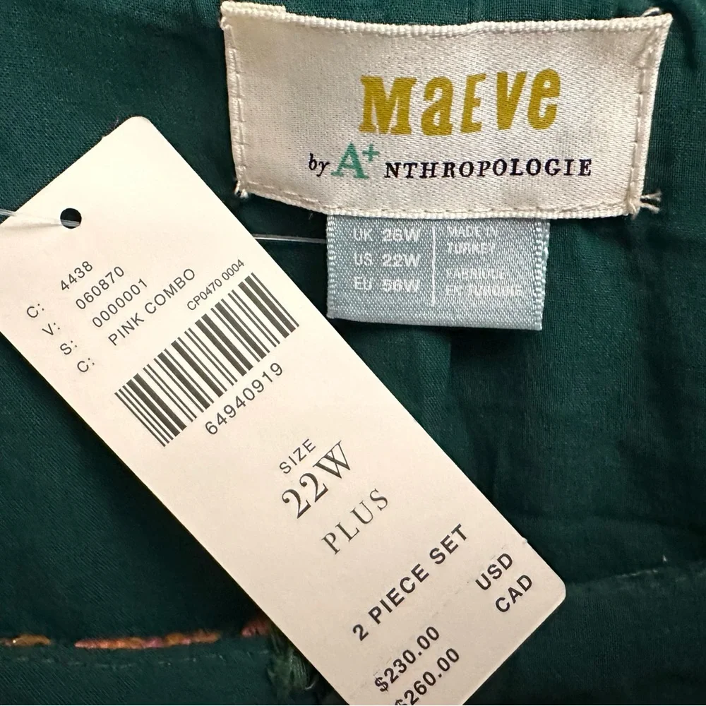 Anthropologie Maeve Tweed Dress 2 Piece Set - Picture 14 of 16